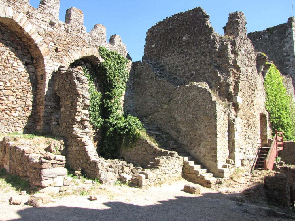 Châteaux de Lastours 3 A row of arches inside one of the castles