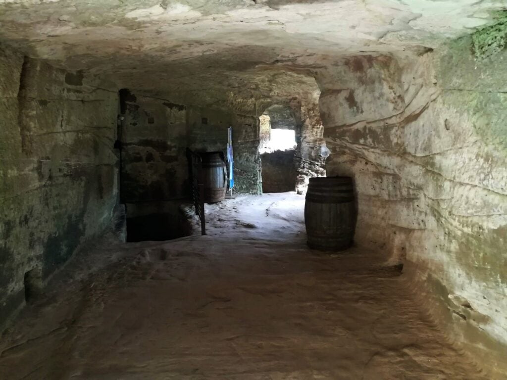 Château de Fleckenstein 7 A corridor carved into the sandstone inside Fleckenstein
