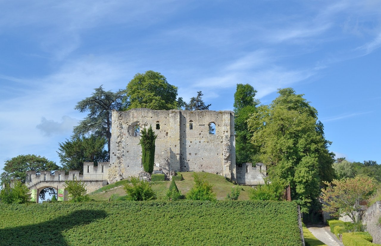 The ruined keep of Fulk Nerra, among the earliest datable stone keeps in Europe, standing apart in the park. Photo: graphlight / Adobe Stock. The ruined keep of Fulk Nerra, among the earliest datable stone keeps in Europe, standing apart in the park. Photo: graphlight / Adobe Stock.