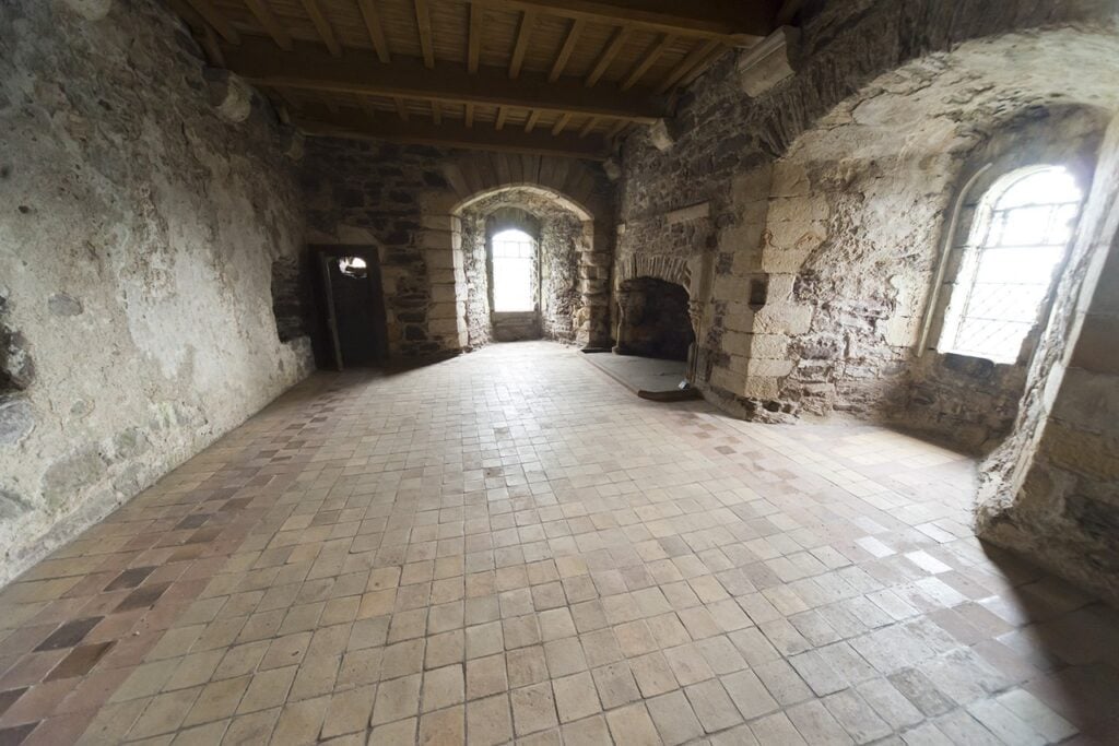 A private upper chamber in the gatehouse tower at Doune Castle