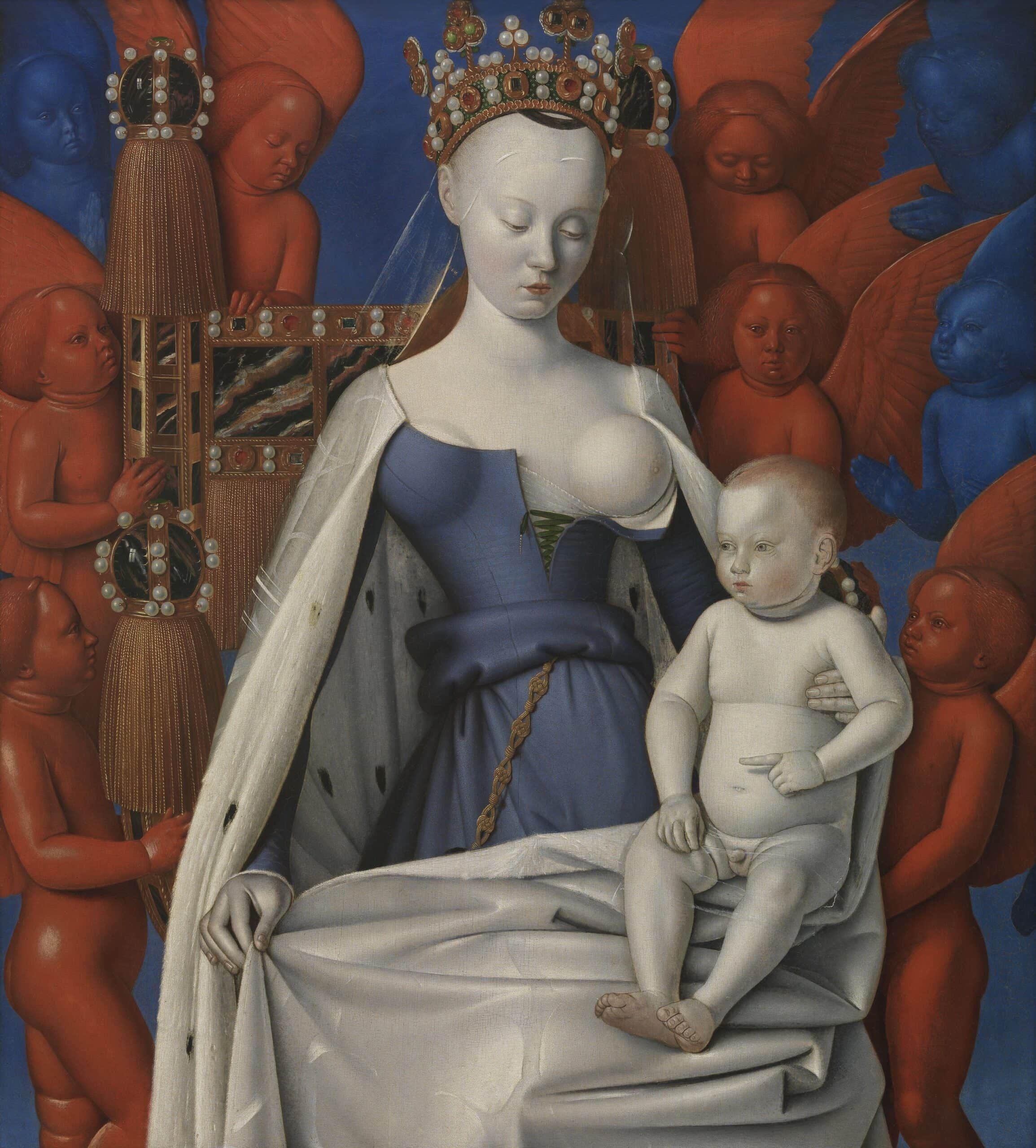 Jean Fouquet's crowned Virgin and Child, the Madonna modelled on Agnès Sorel Jean Fouquet's crowned Virgin and Child, the Madonna modelled on Agnès Sorel