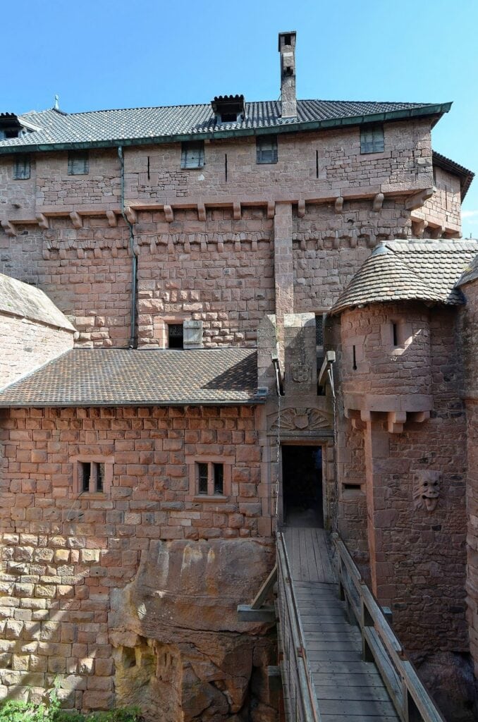The Castle Gatehouse: Portcullis, Drawbridge & Barbican 7 A working drawbridge at Chateau du Haut-Koenigsbourg in Alsace