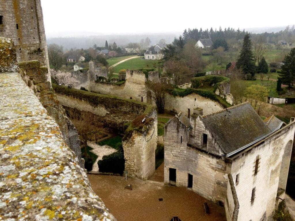Château de Loches 7 The view from the keep of Loches over the old walls and the Touraine countryside.