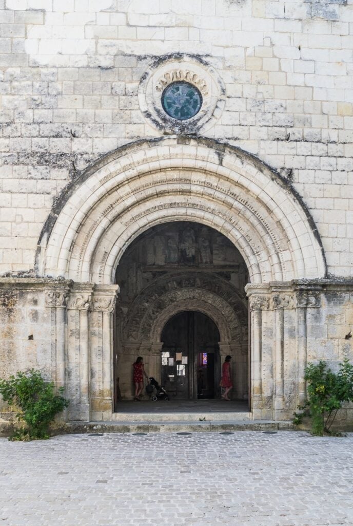 Château de Loches 8 The Romanesque west portal of the Collegiale Saint-Ours at Loches.