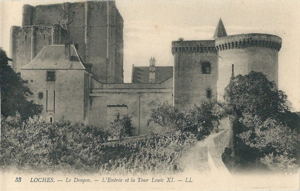 Château de Loches 9 An early photographic postcard of the keep of Loches and the Tour Louis XI.