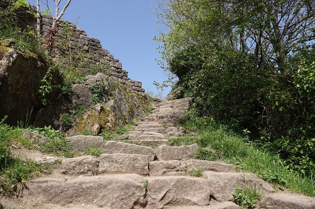 Three Castles of Eguisheim 4 Stair inside the Wahlenbourg