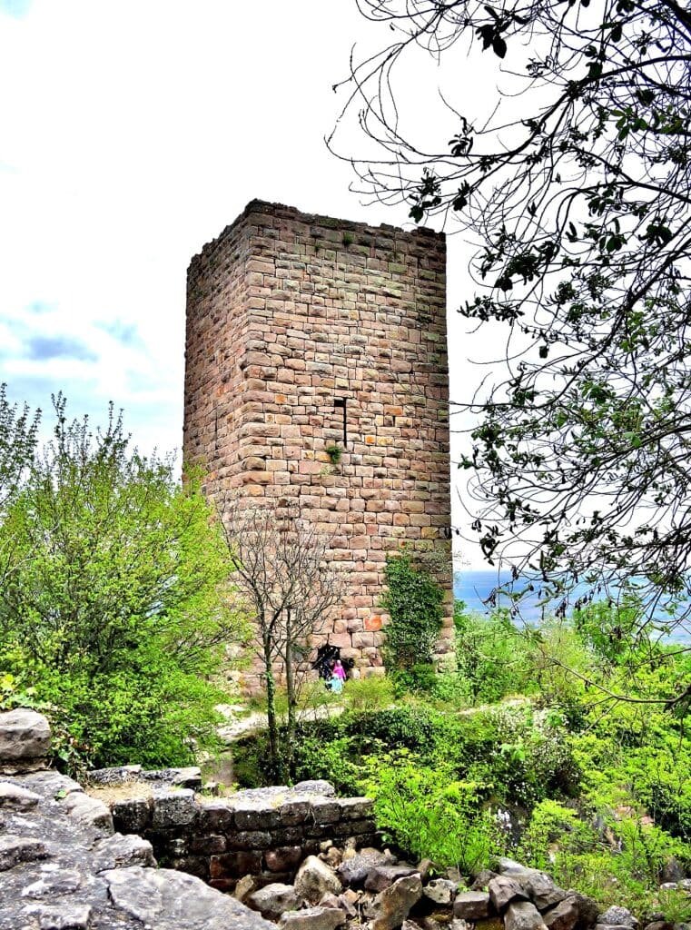 Three Castles of Eguisheim 6 The Weckmund keep seen from the Wahlenbourg