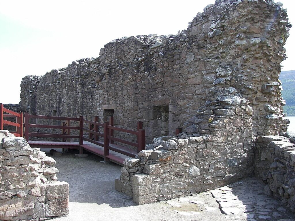 Urquhart Castle 7 Standing walls of the great hall and kitchen range at Urquhart Castle