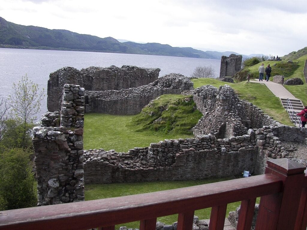 Urquhart Castle 8 Footings of the Nether Bailey buildings at Urquhart Castle